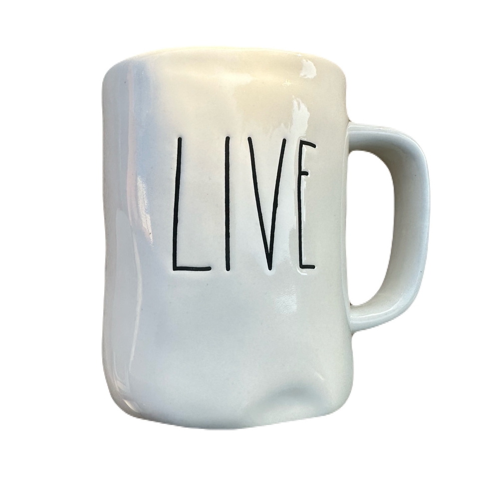 Rae Dunn Artisan Collection Ceramic Mug 'Live' Design